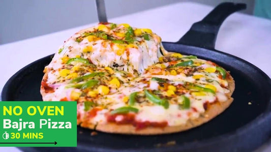 No Oven Gluten Free Pizza | Bajra Pizza | In 30 Mins | Pizza Recipes | The Indus Valley