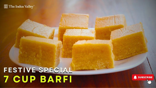Easy 7 Cup Barfi At Home | How to make 7 cup burfi | Indian sweet recipe | The Indus Valley