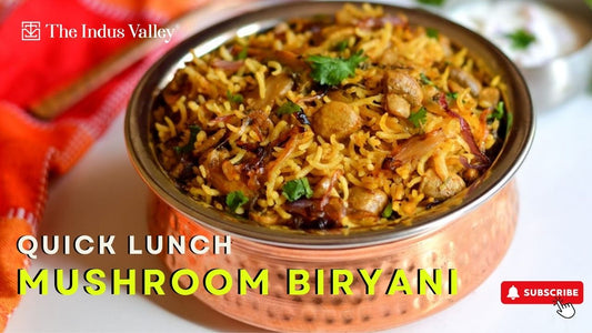Mushroom Biryani | Mushroom Pulao | Kalan Biryani | Mushroom | Lunch Recipes | The Indus Valley