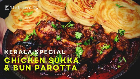 Chicken Sukka with Bun Parotta | Kerala Style | Chicken Recipes | Sunday Brunch | The Indus Valley