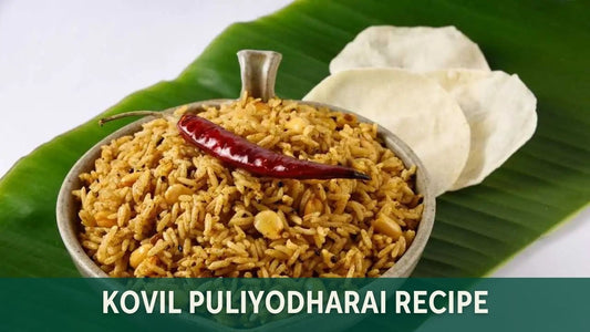 Kovil Puliyodharai Recipe | Temple style Puliyodharai | Pulikachal Recipe | The Indus Valley