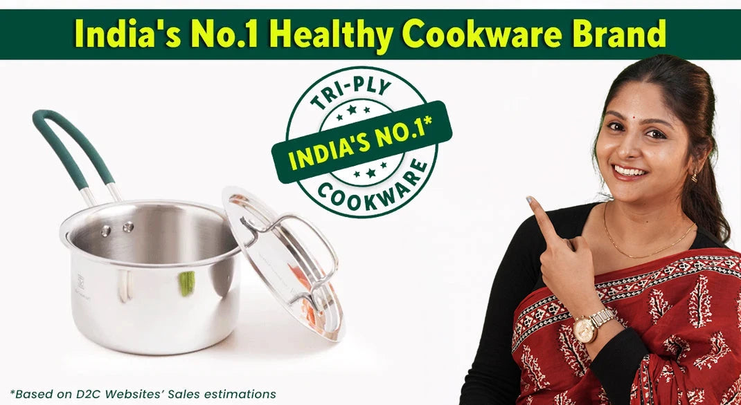 Triply Stainless Steel Sauce Pan The Indus Valley
