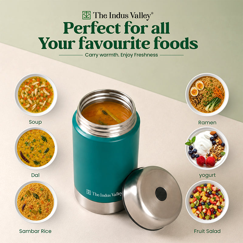 304 Stainless Steel Vacuum Insulated Food Jar 540ml | Leak-Resistant, Hot & Cold