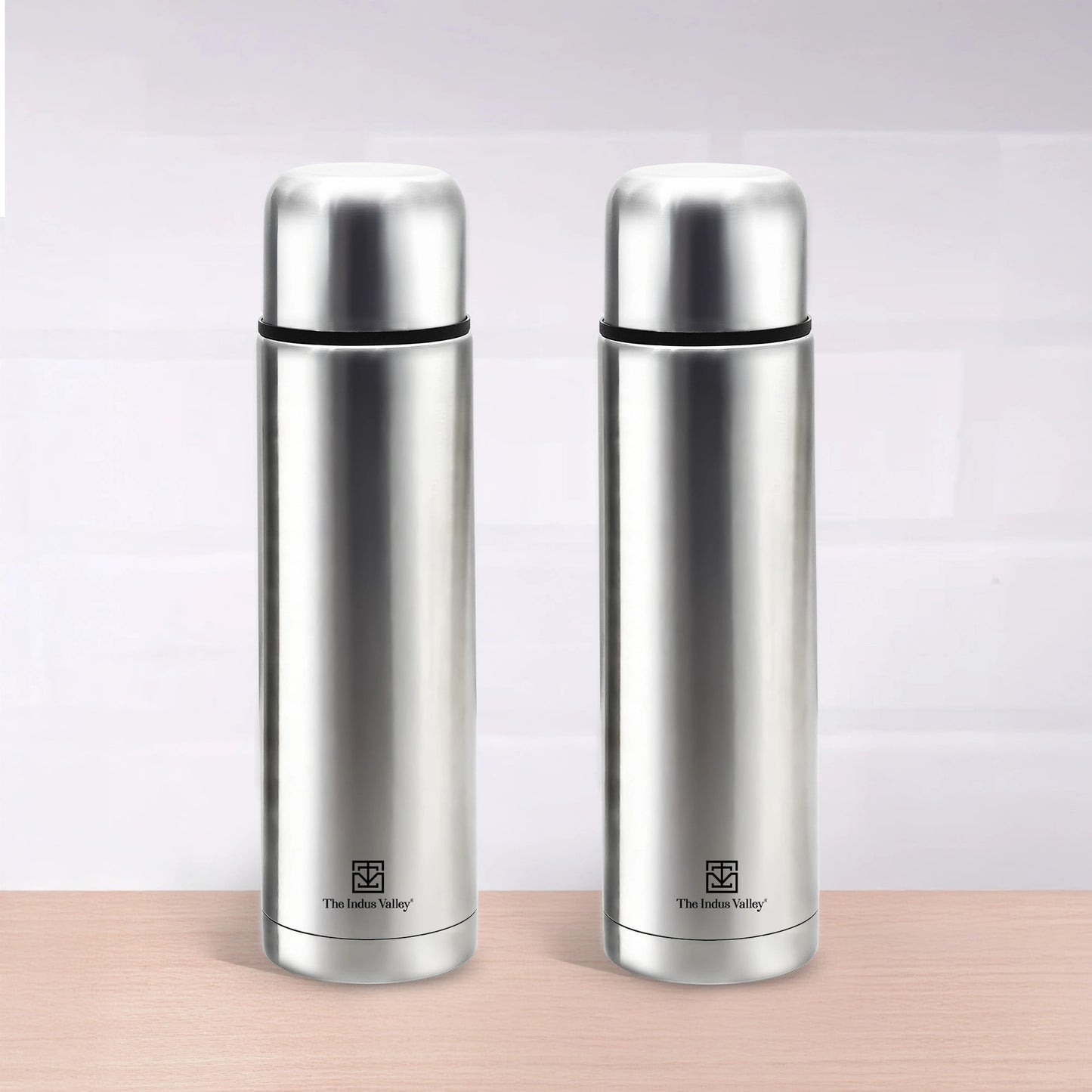 Stainless steel Vacuum insulated Bullet flask with flip Lid – Double Wall, Vacuum insulated, Hot & Cold 1000ml