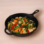 CASTrong Cast Iron Premium Fry Pan, Pre-seasoned, Nonstick, 100% Pure, Toxin-free, Medium 26.2cm, 2.5kg