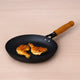 CASTrong Cast Iron Grill Pan with Wooden Handle,Pre-seasoned, 100% Pure, Toxin-free, Induction, 24.3cm, 1.4kg