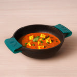 CASTrong Cast Iron Kadai with Silicon Handle, Pre-seasoned, Naturally Nonstick, 100% Pure, Toxin-free Kadai 8 In/20.8 cm/1.7 kg