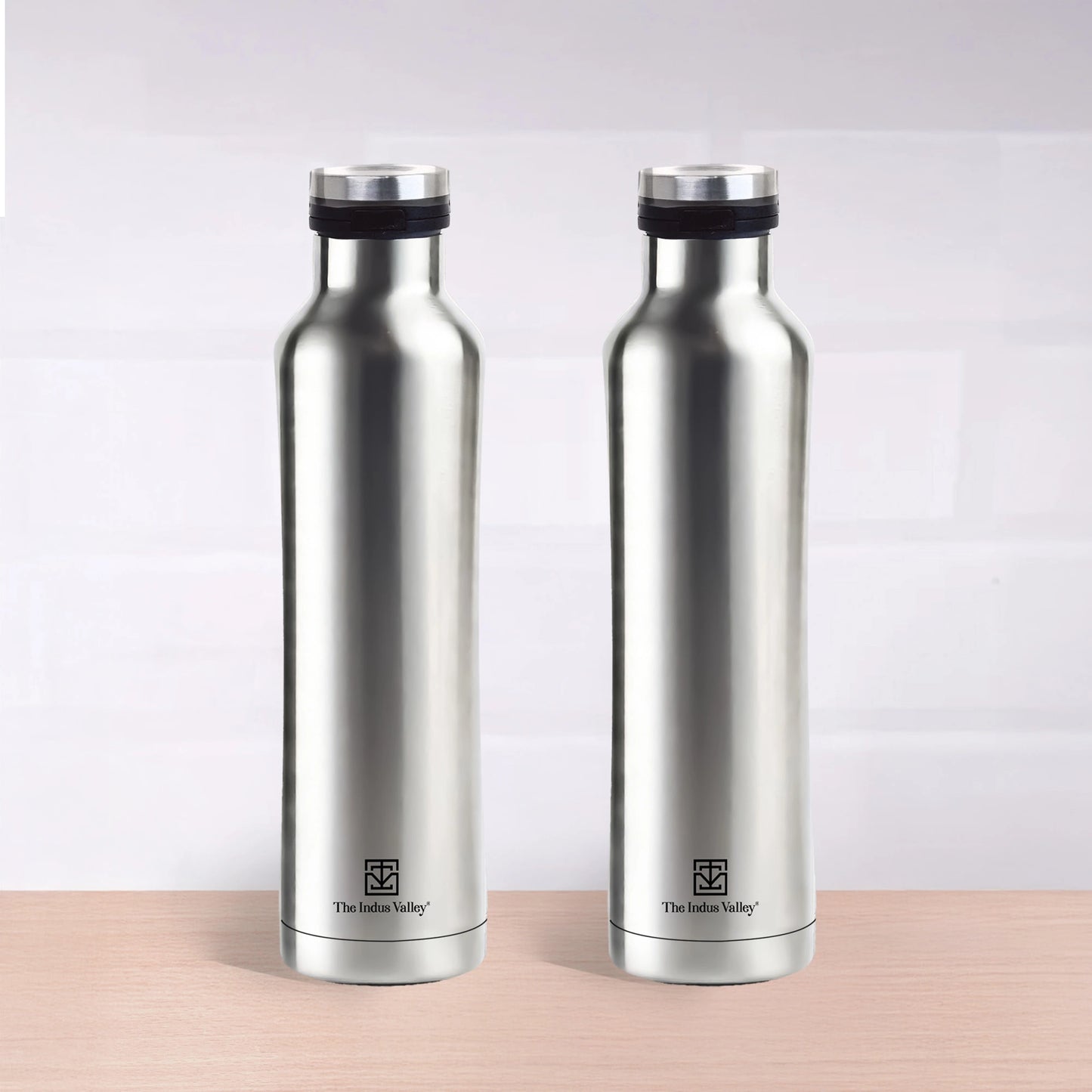 Stainless Steel Water Bottle with Pressy flip Lid – Double Wall, Vacuum insulated, Hot & Cold 750ml/500 ml