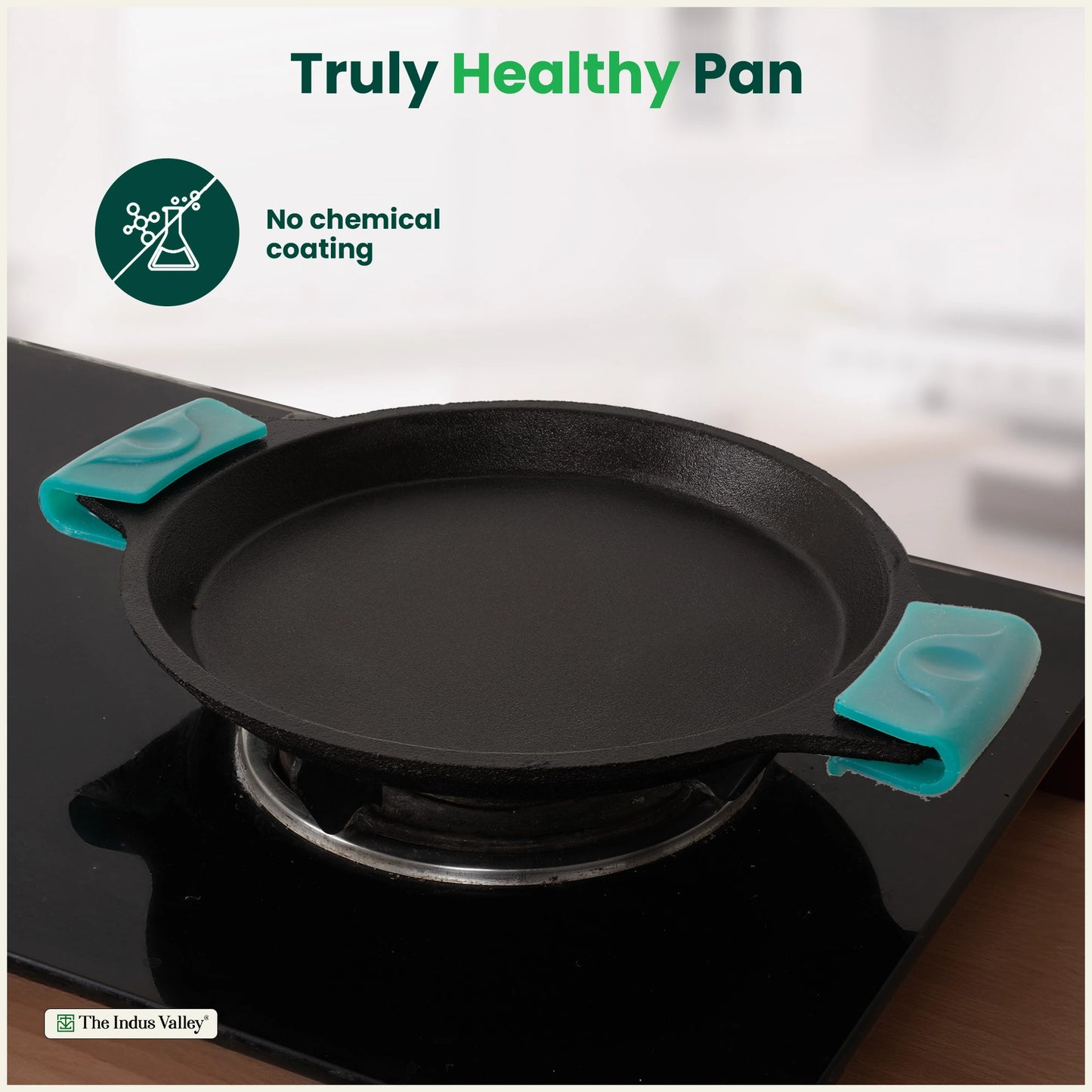 CASTrong Cast Iron Fish Fry pan, Pre-seasoned, Naturally Nonstick, 100% Pure, Toxin-free fry pan 8 In/20.8 cm/1.7 kg