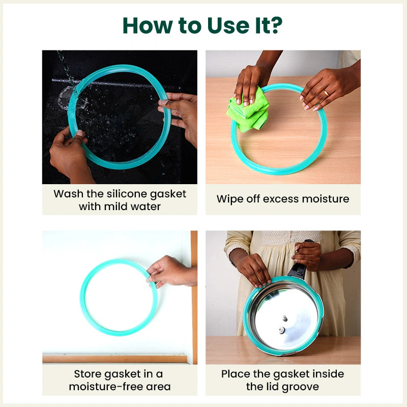 Stainless steel outer lid pressure cooker gasket -3.0 L