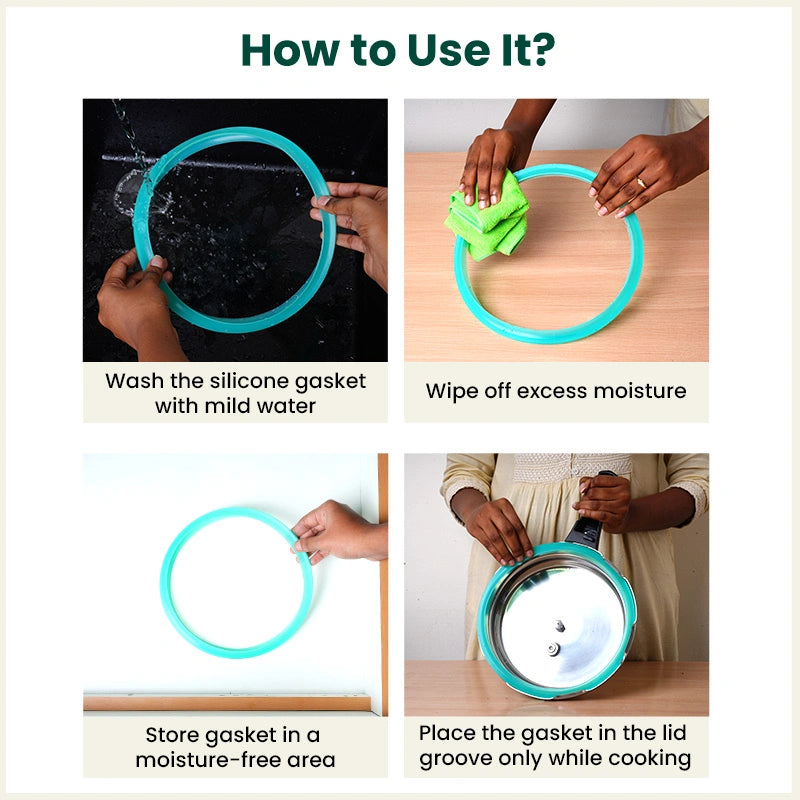 Stainless steel outer lid pressure cooker gasket -5.0 L