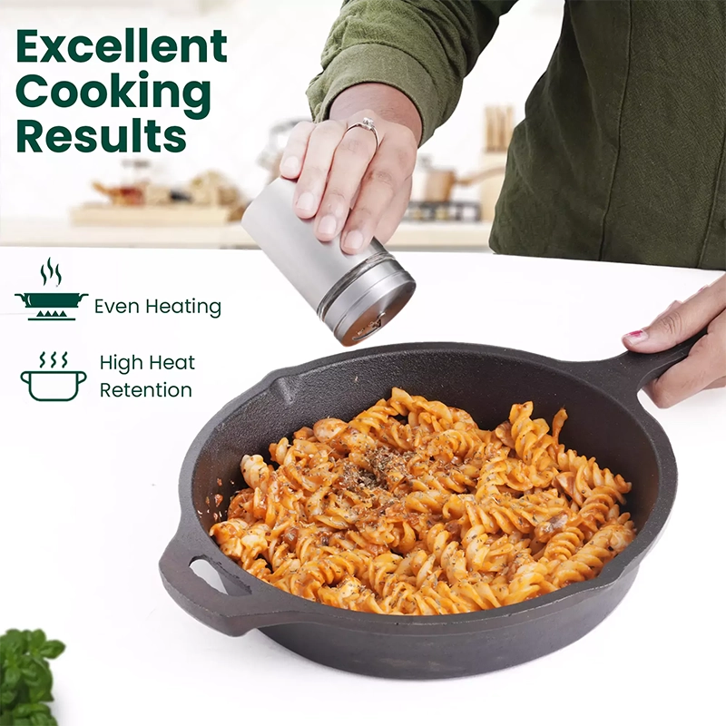 CASTrong Cast Iron Cookware Set: Tawa + Fry Pan + Wok Kadai, Kitchen set for Home, Pre-seasoned,100% Pure Cast Iron Cookware,Toxin-free Pots and Pans, Free Tadka Pan