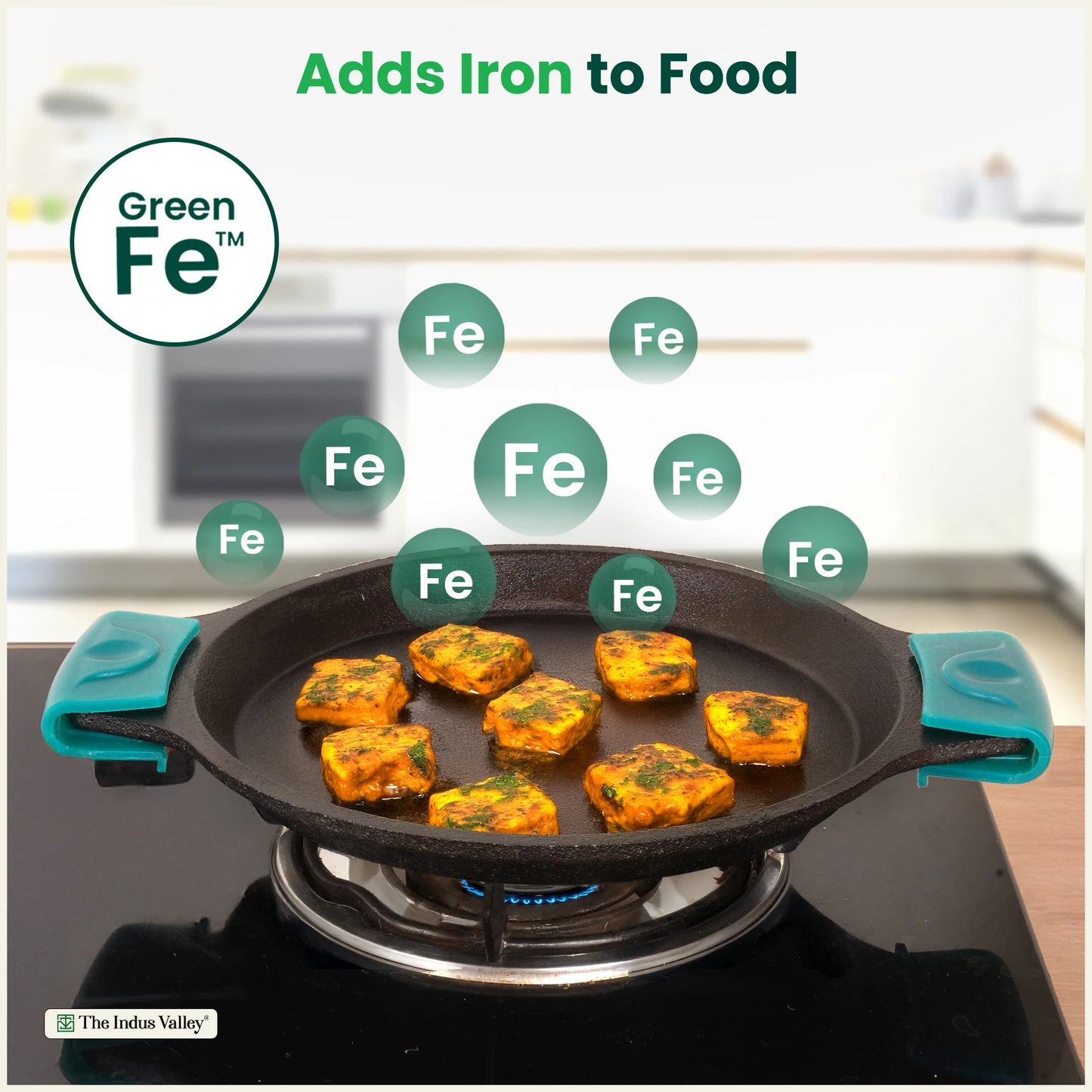CASTrong Cast Iron Fish Fry pan, Pre-seasoned, Naturally Nonstick, 100% Pure, Toxin-free fry pan 8 In/20.8 cm/1.7 kg