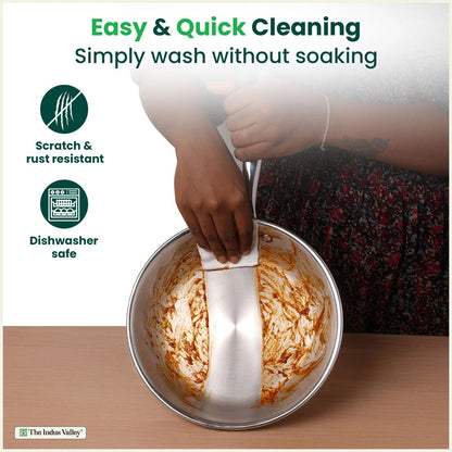 TurboCuk Tri-ply Stainless Steel Fry Pan, Premium 3 Layer Thick Body, Induction, Non-stick, 18/20/22/24/26 cm, 0.8/1.0/1.5/1.7/1.9 L