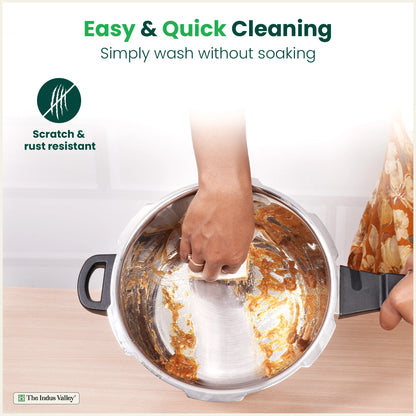 QuicKooker Tri-Steel Stainless Steel Pressure Cooker, Premium Quality, 3 Layer Heavy Bottom, 100% Safe, ISI Certified, 3 Yr Warranty, Induction & Gas, 3/5 L