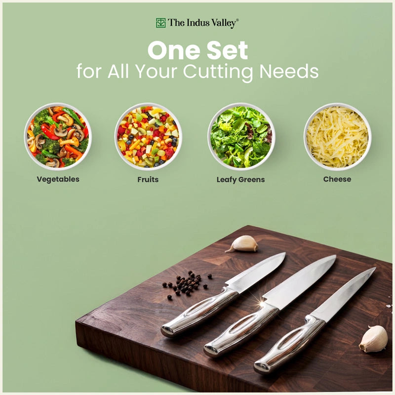 Premium Stainless Steel Knife Set of 3
