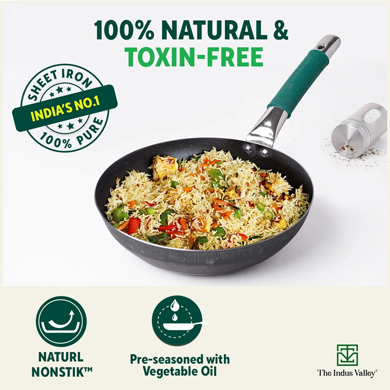 Natural iron fry pan