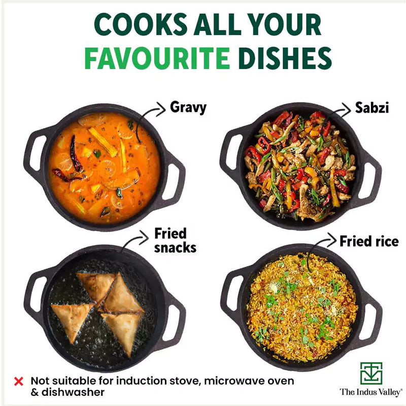 cast iron kadai for cooking