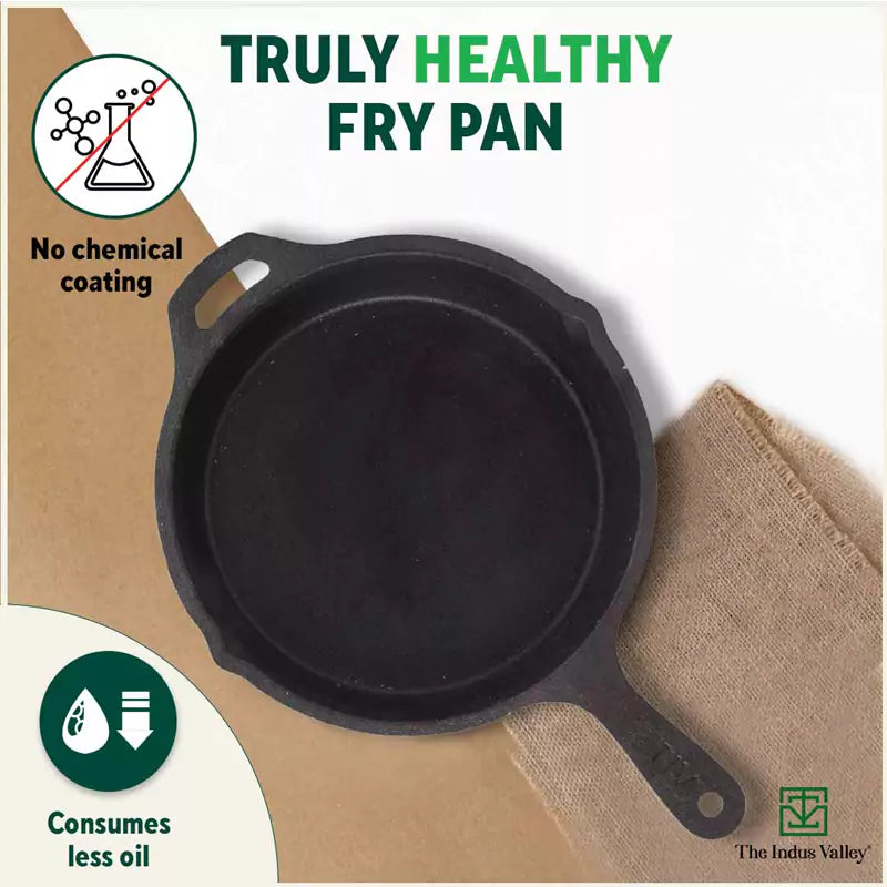 pre seasoned cast iron fry pan