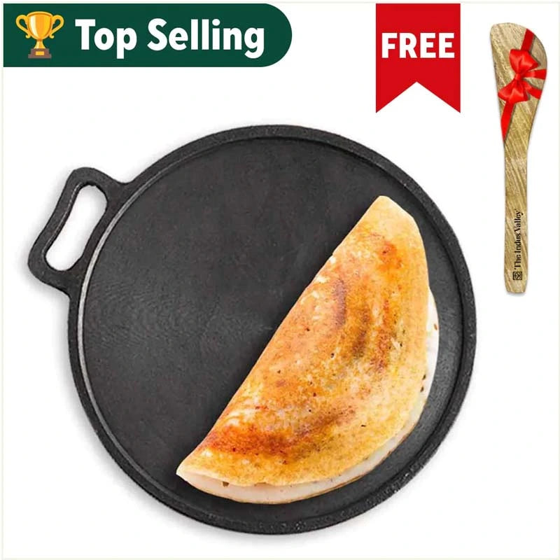 Buy Cast Iron Dosa Tawa with Free Flip Online at Best Prices In India – The  Indus Valley