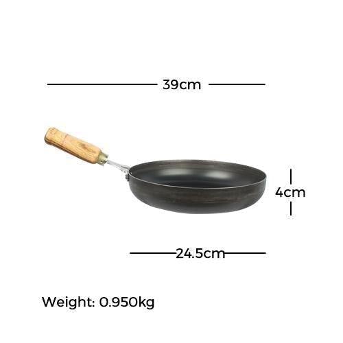 Iron Cookware Set-Iron Kadai + Tadka Pan + Iron Pan - The Indus Valley