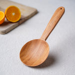 Neem Wood Cooking Ladle - Serve (Round | 23CM | Handmade | 100% Natural Neem Wood) - The Indus Valley