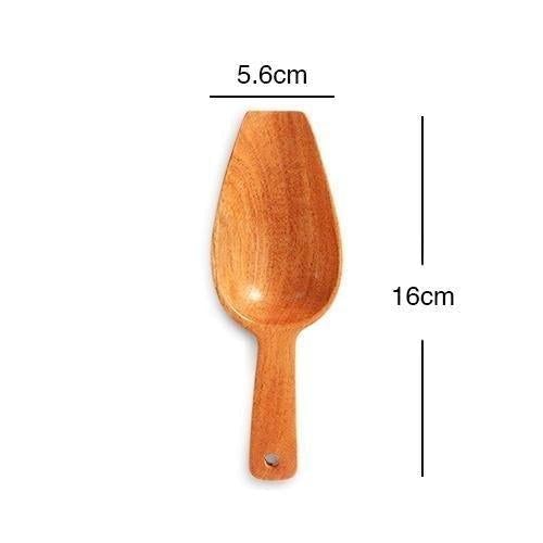 Neem Wood Scoop Spoon for Measuring Flour/Grains/Rice/Sugar/Icecream – Set of 6 - The Indus Valley
