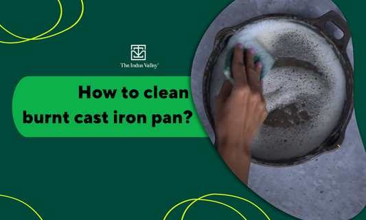 How to clean burnt cast iron pan? - The Indus Valley