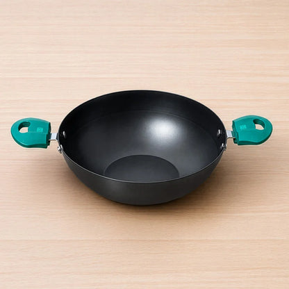 Nitrided Carbon Steel Kadai 24cm | Rust-Free | No Sticking