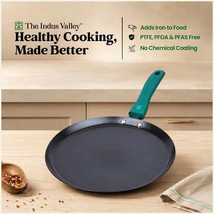 Nitrided Carbon Steel Dosa Tawa 26 cm | Rust-Free | No Sticking