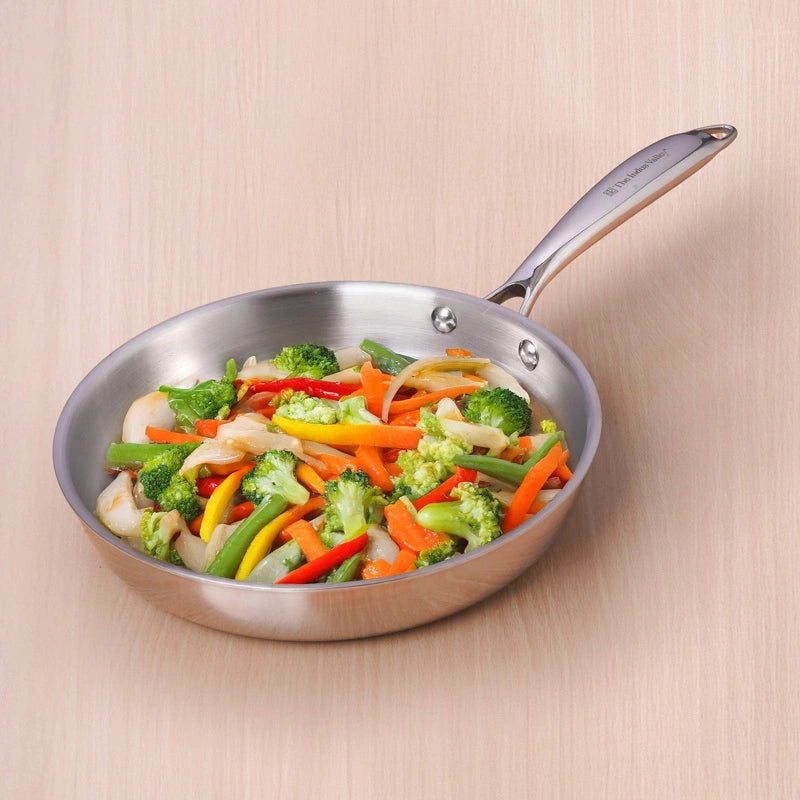 Tri-ply Stainless Steel Fry Pan, 3 Layer Thick Body, Premium Quality, 100% Toxin-free, Non-stick, Induction & Gas 20/22/24/26 cm