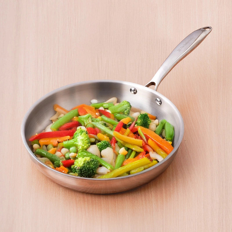 Tri-ply Stainless Steel Fry Pan, 3 Layer Thick Body, Premium Quality, 100% Toxin-free, Non-stick, Induction & Gas 20/22/24/26 cm