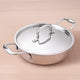 Tri-ply Stainless Steel Saute Pan (22cm, 2L) – No Sticking, No Burning | With Steel Lid | Fast Heating, Healthy Cooking | Induction Safe