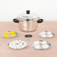 Premium Stainless Steel idlipot regular with mini idli plates-(3+1) Idli/ Momo Maker/  Veg Steaming Set, Tri-ply Induction Bottom, 4 Plates