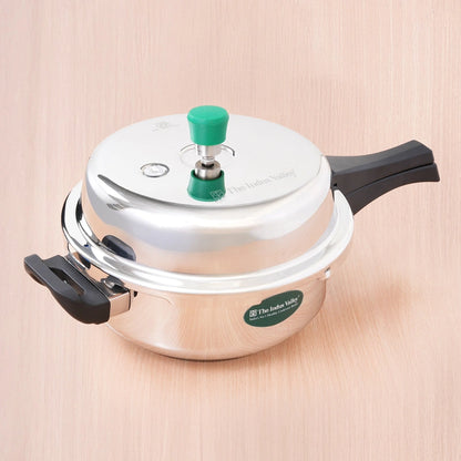 Premium Stainless Steel Outer Lid Pressure Pan 3/5L, Premium Quality, 3 Layer Heavy Bottom, 100% Food-safe, ISI Certified, 3 Yr Warranty, Induction & Gas