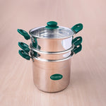 5L Premium Stainless Steel Multi-Purpose Steamer Pot Set for Idli, Momos, Dhokla, Vegetables & Steam Cooking