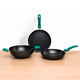 Nitrided Carbon Steel Combo Set of 3 – 26cm Tawa + 24cm Kadai + 24cm Fry Pan| Rust-Free | No Sticking