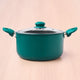 Tri-ply Ceramic Tall Casserole with Glass Lid -24cm, Ceramic Coating, 100% Toxin-Free, PFOA & PFAS Free, Non-Stick, Induction & Gas Compatible