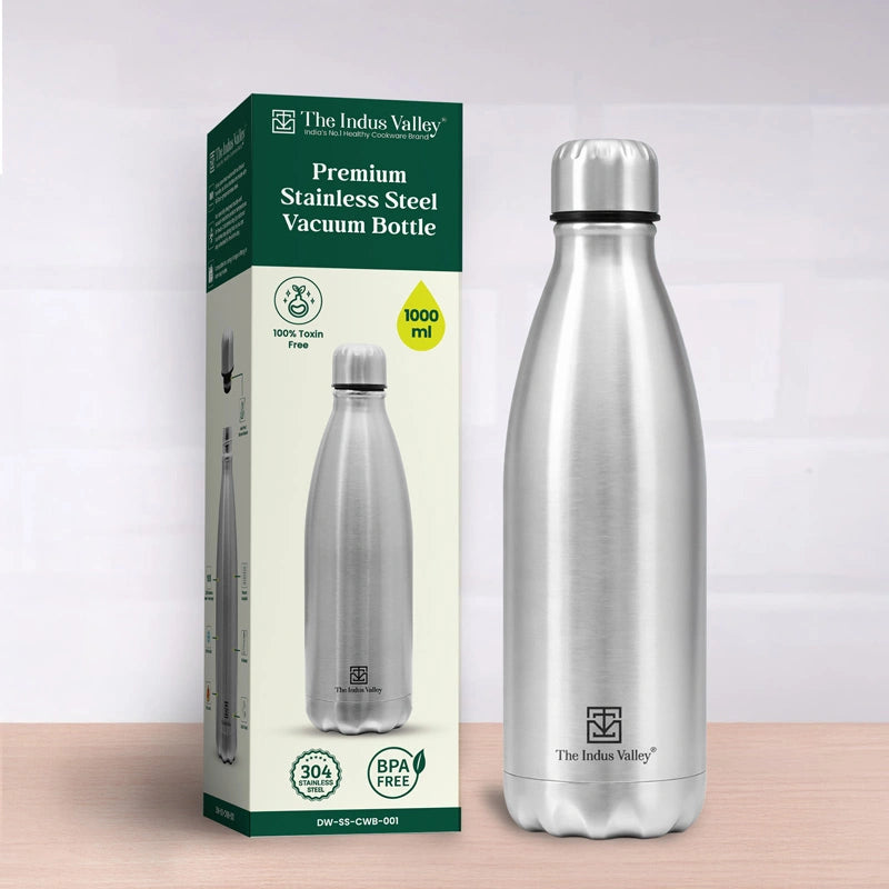Stainless steel Vacuum insulated cola water bottle – Double Wall, Vacuum insulated, Hot & Cold 1000ml