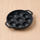 Super Smooth 21 cm 9 Pit/Cup Cast Iron Paniyaram/Appe Pan, Pre-seasoned, Natural Nonstick, 100% Pure, Toxin-free,21 cm, 1.53 kg