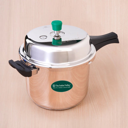 Premium Stainless Steel Outer Lid Pressure Cooker 8L, Premium Quality, Heavy Bottom, 100% Safe, ISI Certified, 3 Yr Warranty, Induction & Gas