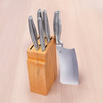 Premium Stainless Steel Knife Set of 5 with Wooden Stand