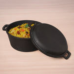 CASTrong Cast Iron Dutch Oven/ Casserole with Lid,Pre-seasoned, 100% Pure, Toxin-free, Induction, 26.5cm, 5 Liter, 7.9 kg