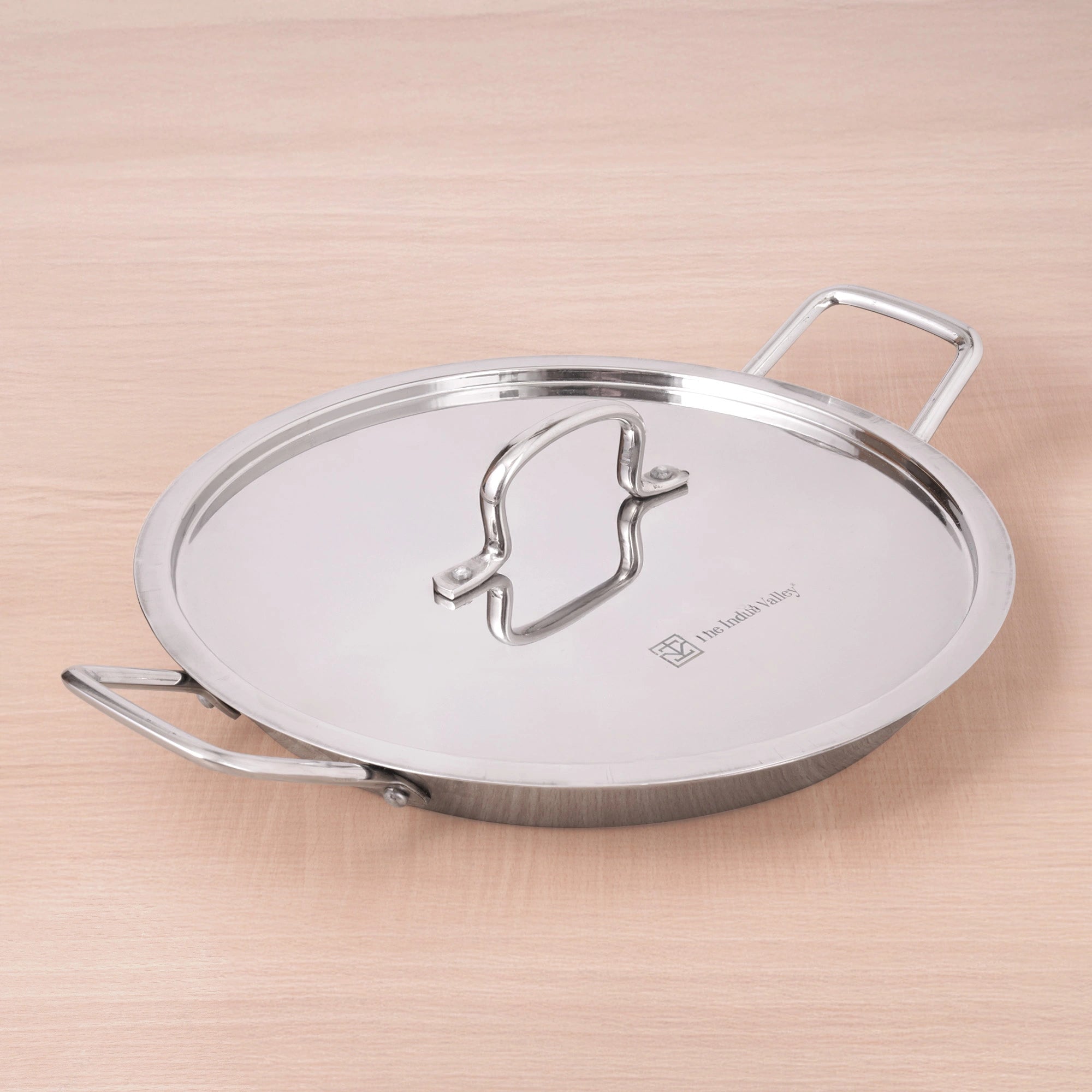 TurboCuk Tri-ply Stainless Steel Jalebi Pan 30cm, 1.5L | No Sticking, No Burning | With Steel Lid | Fast Heating, Healthy Cooking | Induction Safe