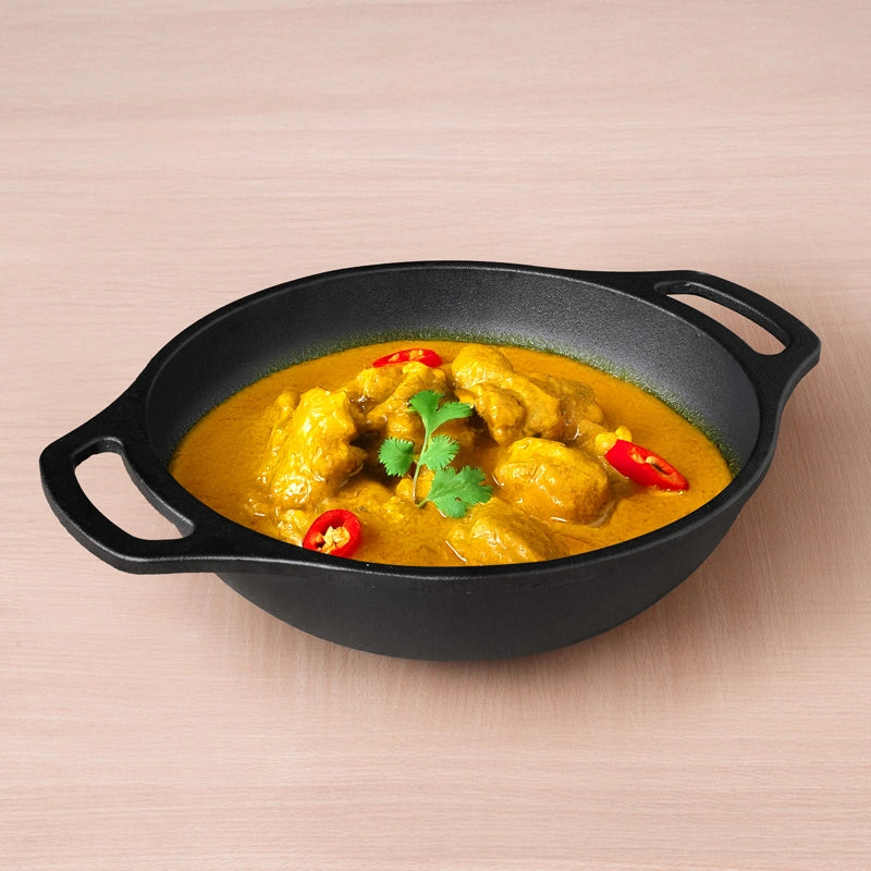 Premium CASTrong Cast Iron Kadai 25.5cm, Pre-seasoned, Naturally Nonstick, 100% Pure, Toxin-free, Medium 2.7kg