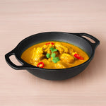 CASTrong Cast Iron Kadai, Pre-seasoned, Nonstick, 100% Pure, Toxin-free, Medium 25.5cm, 2.7kg