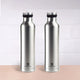 Stainless Steel Bottles with Flip Lid 750 ml Set of 2 – Double Wall, Vacuum insulated, Hot & Cold