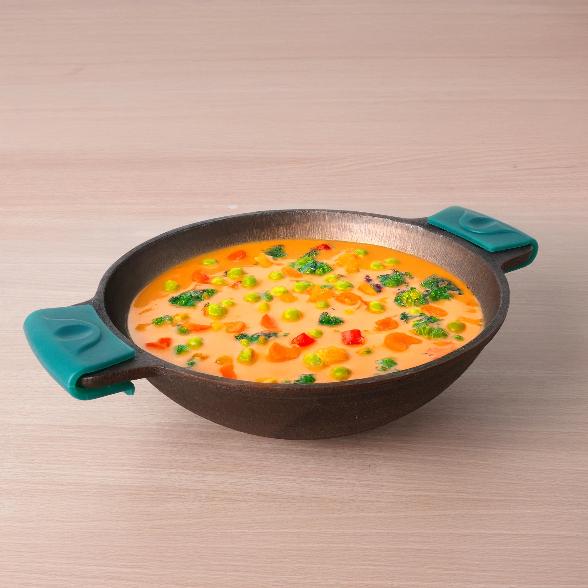 Super Smooth Cast Iron Kadai 2.5L 2.4Kg, Naturally Non-stick, Premium Quality, Toxin-free