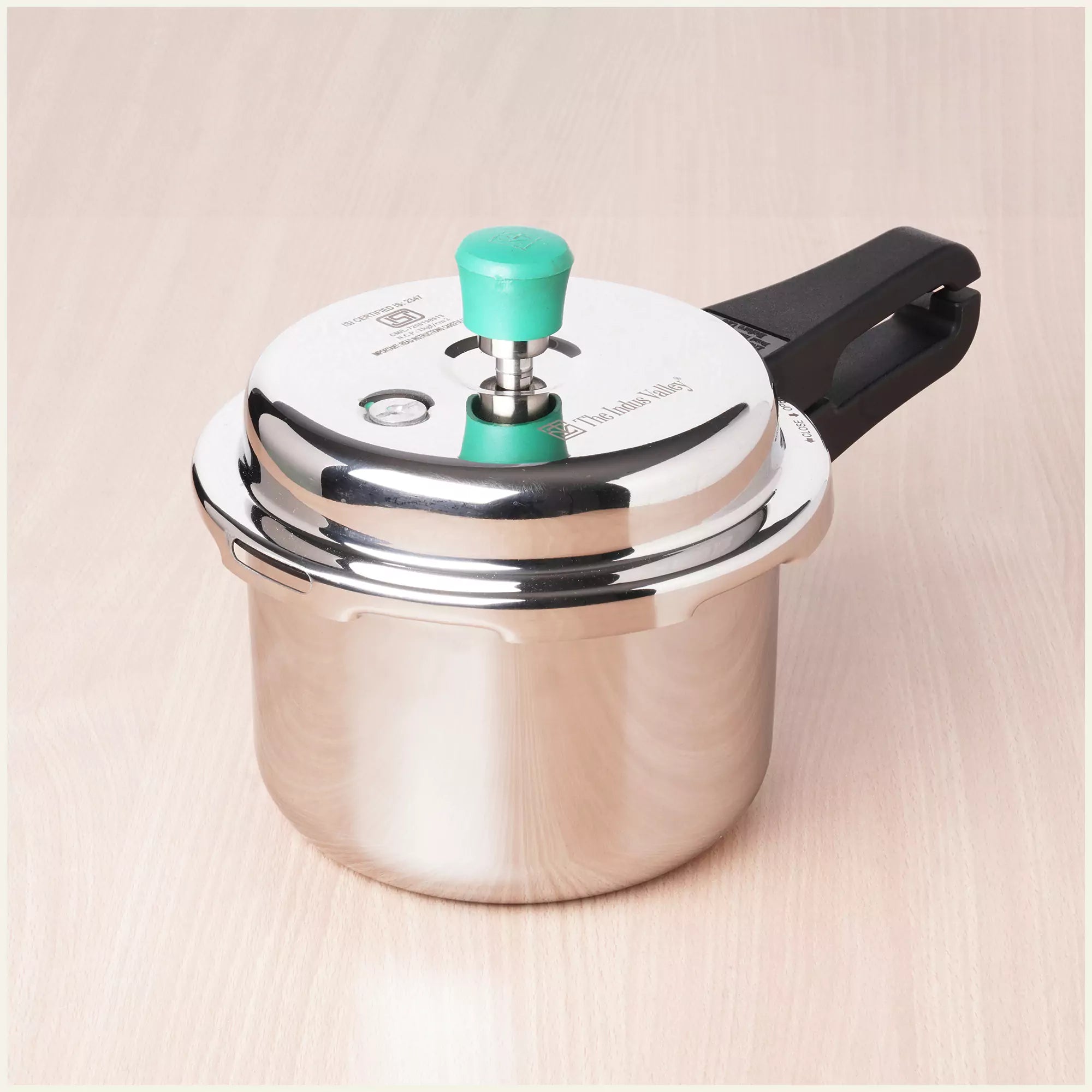 2/3/5L RapidCuk Tri-ply Stainless Steel Pressure Cooker, Premium Quality, 3 Layer Thick Body, Heavy Bottom, 100% Safe, ISI Certified, 5 Yr Warranty, Induction & Gas