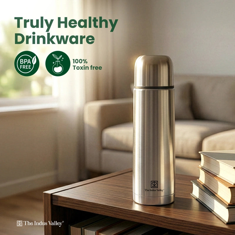 Stainless Steel Vacuum Insulated Bottle Combo 1L + 1L + 750 ml - Set of 3 – Leak Proof, Double Wall, Hot & Cold